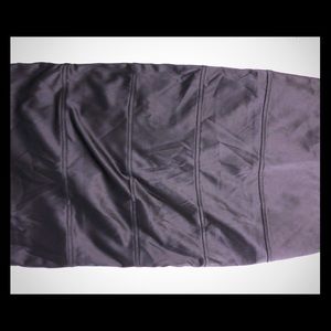 Black satin panel pencil skirt, stretchy size 0